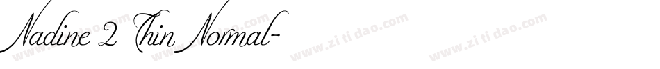 Nadine 2 Thin Normal字体转换
